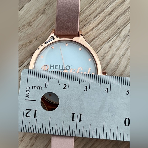 Hello Beautiful Ladies Watch Rose Gold Tone Case, Hands, Markers, White Dial - Picture 9 of 11